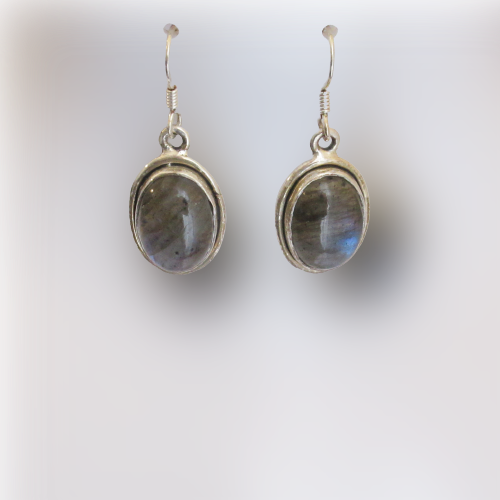 Boucles d'Oreilles en pierres naturelles - Labradorite - Argent 925