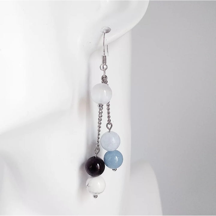 Boucles d'oreilles en pierres naturelles - Sommeil pour dormir Femme