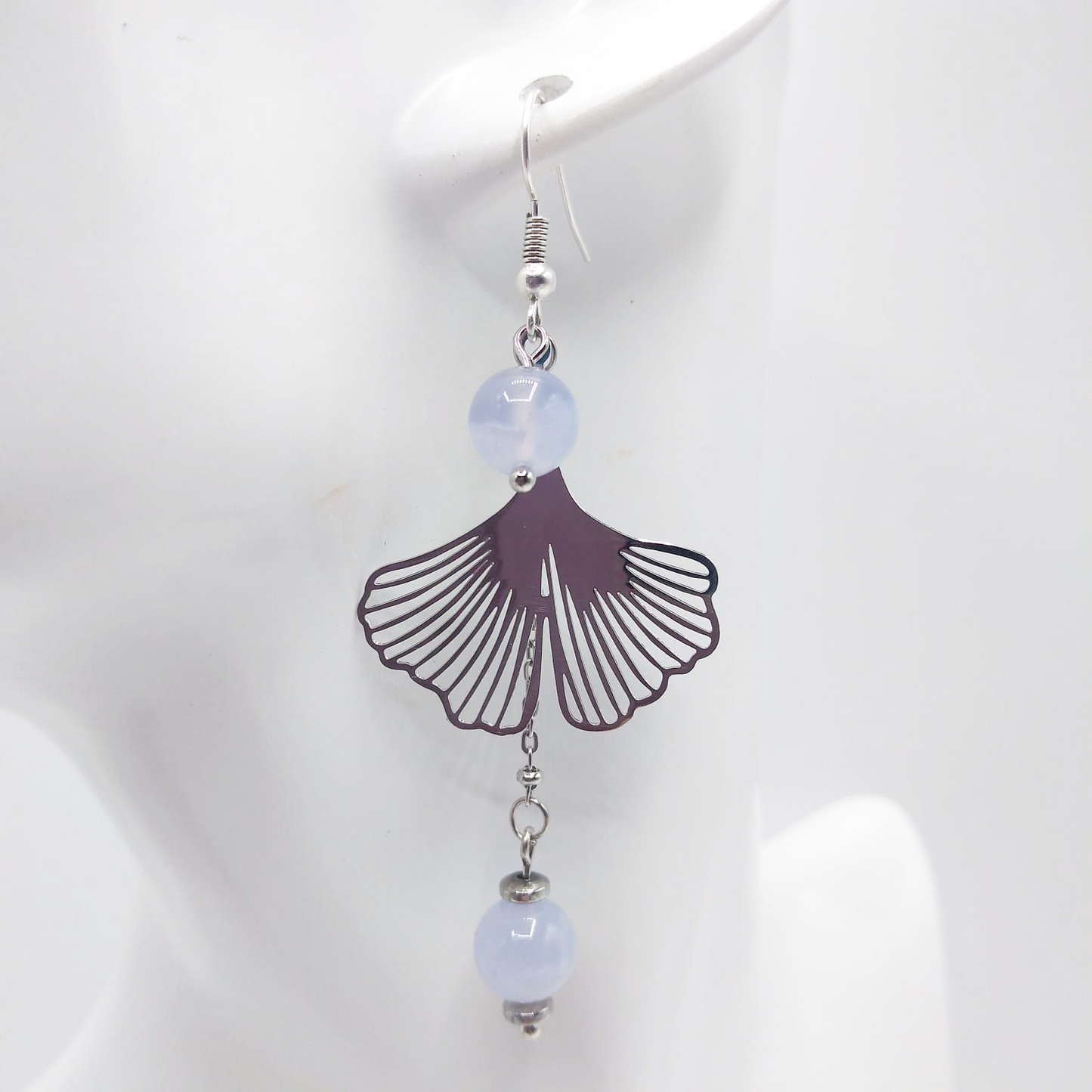 Boucles d'oreilles - Calcédoine