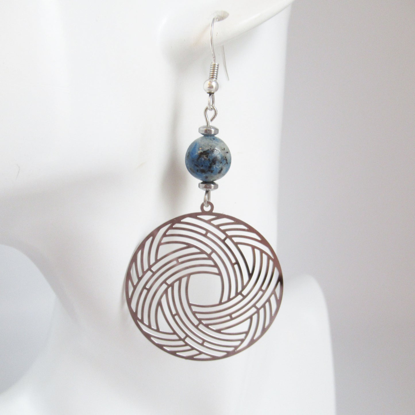 Boucles d'oreilles en pierres naturelles - Jaspe K2