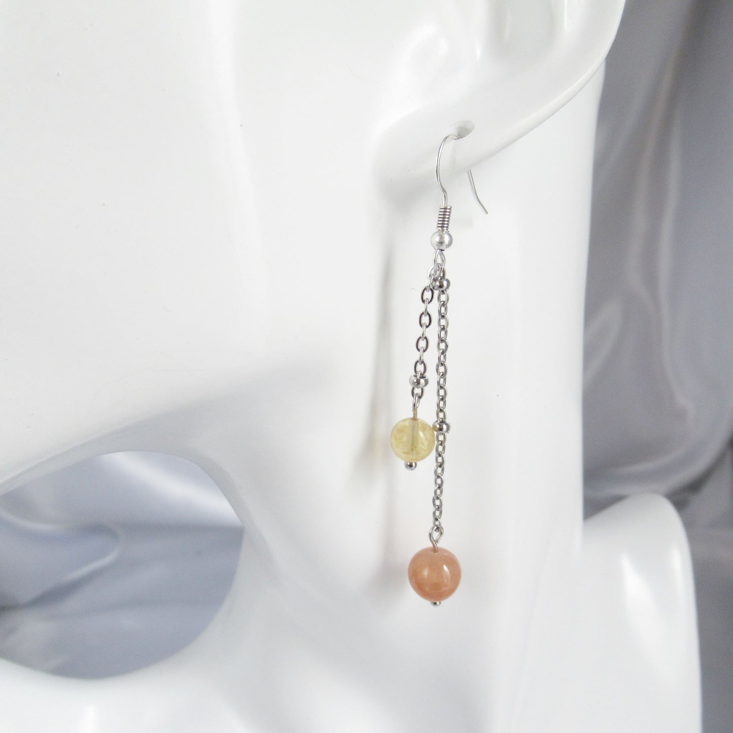 Boucles d'oreilles - Pierre de soleil - Citrine