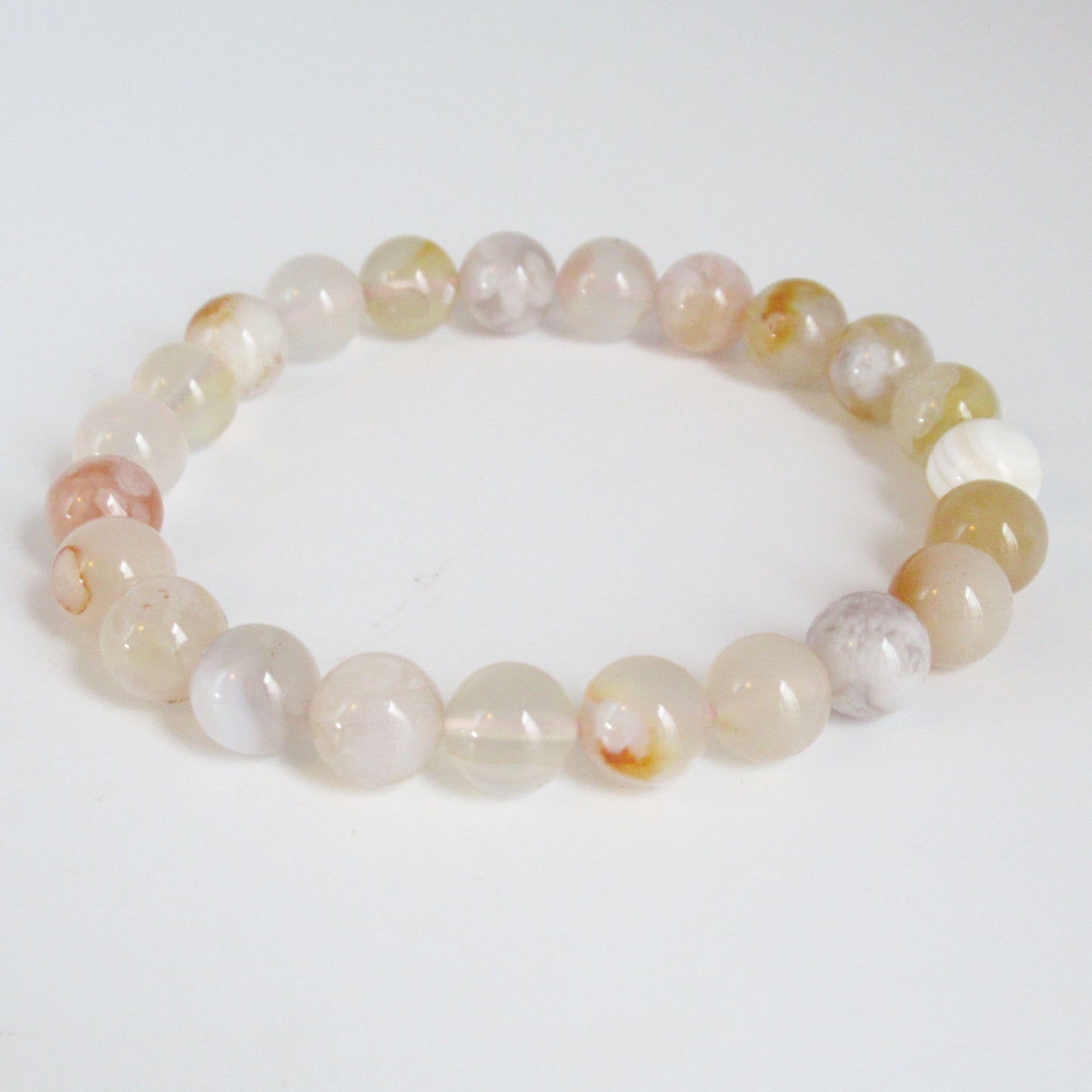 Bracelet Agate Fleur Femme/Homme en pierres naturelles