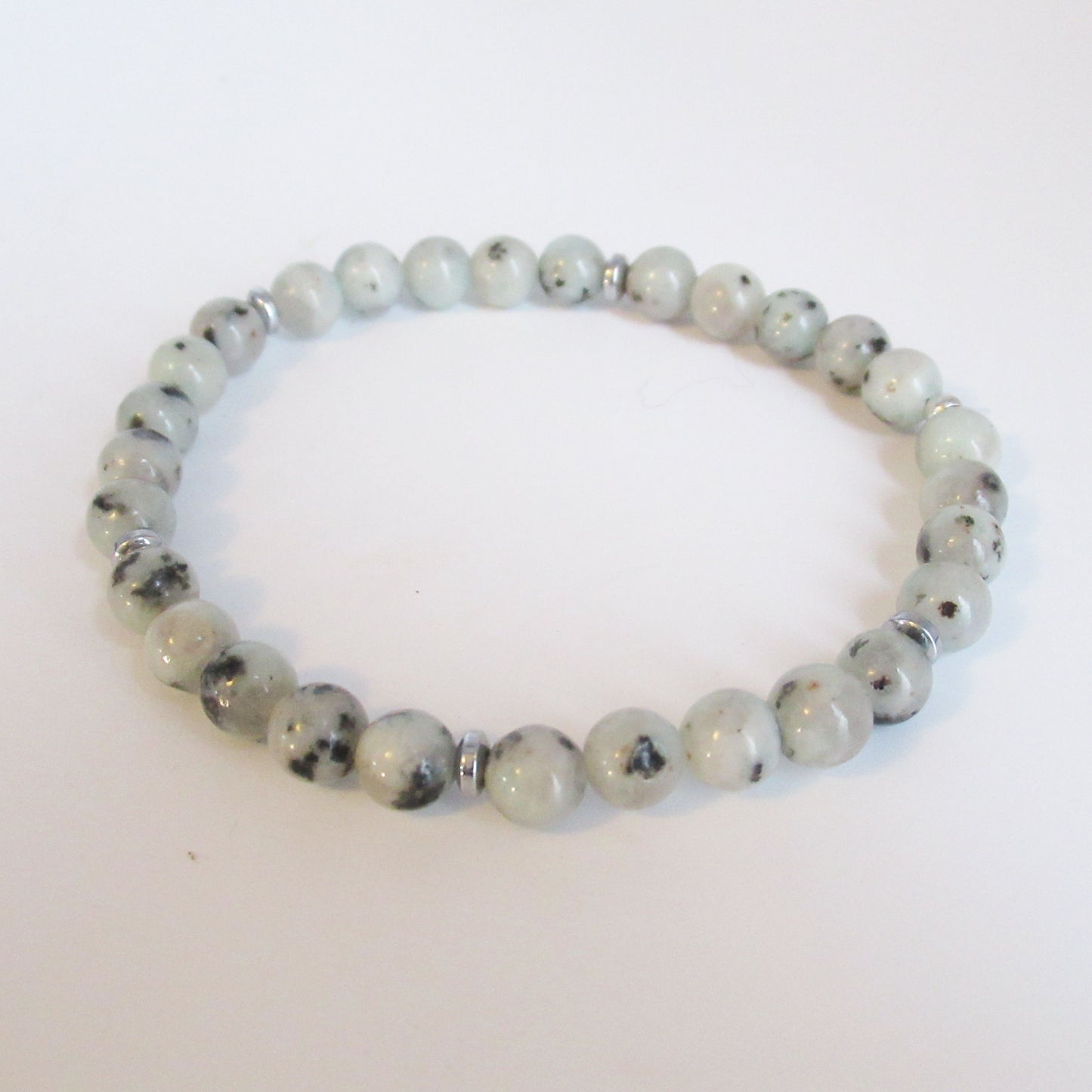 Bracelet Jaspe Kiwi - 6 mm