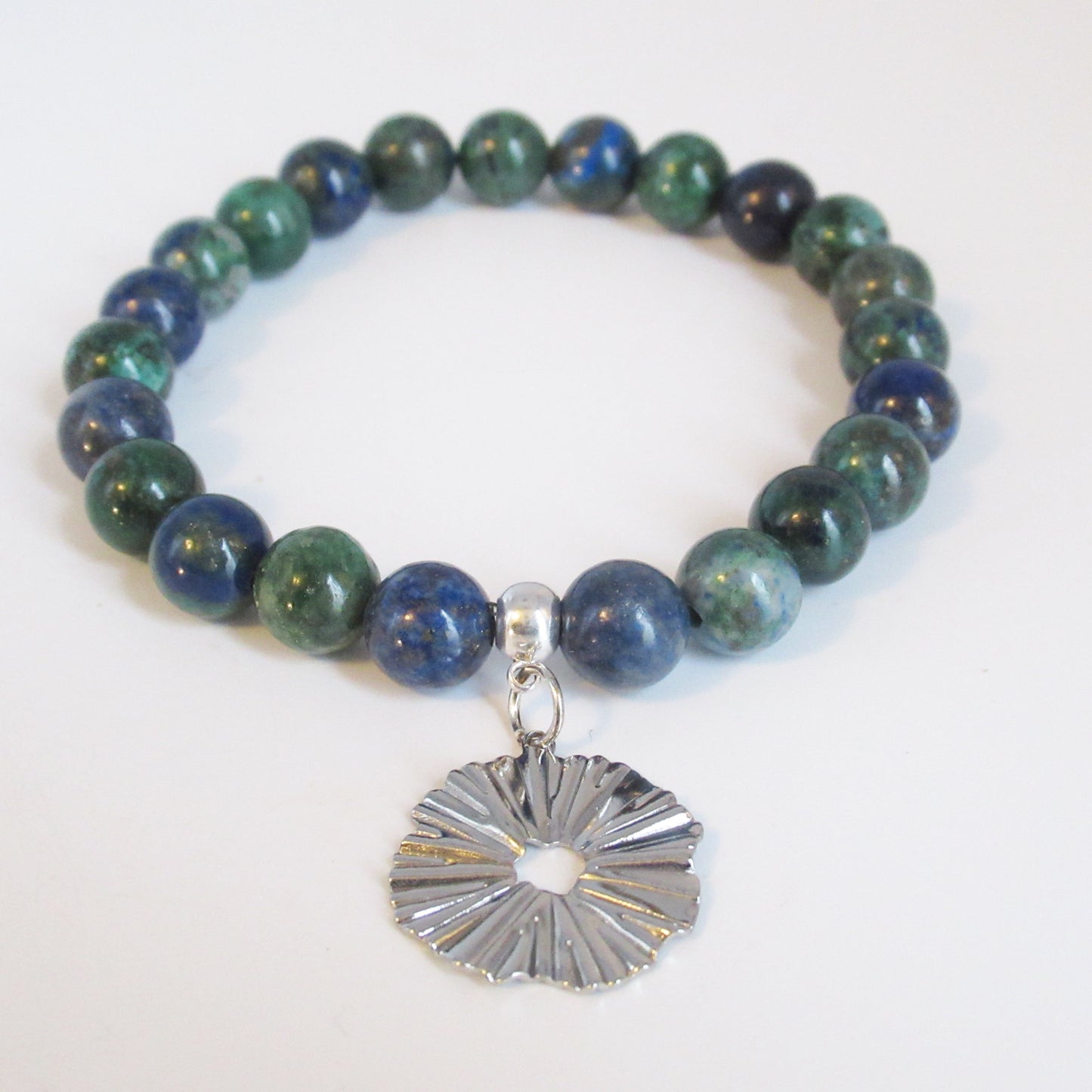 Bracelet Azurite Malachite Femme/Homme en pierres naturelles
