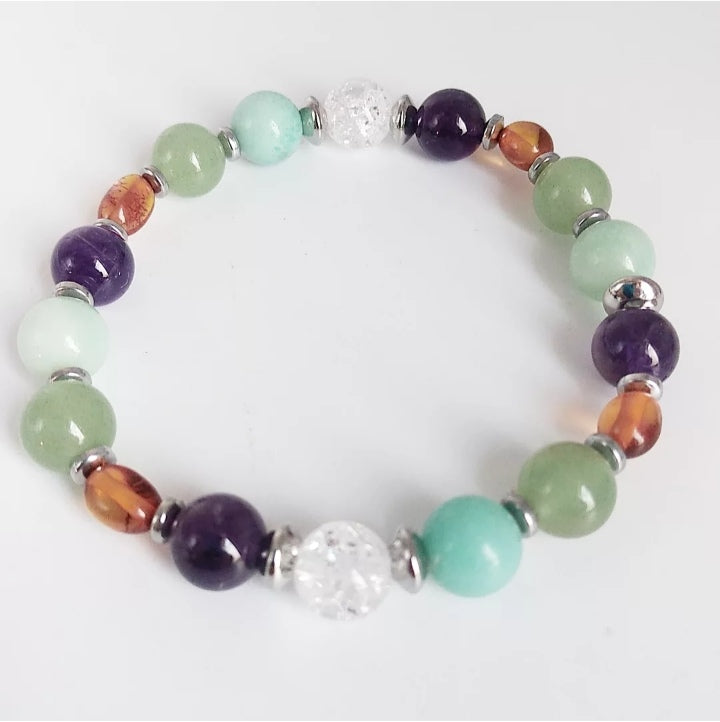 Bracelet anti eczéma et psoriasis Femme/Homme/Enfant en pierres naturelles