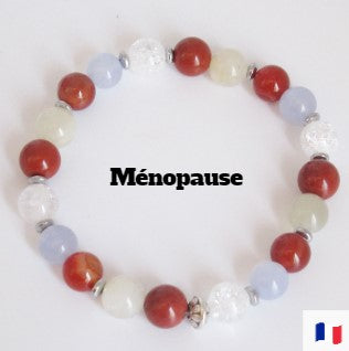 Bracelet ménopause contre les bouffées de chaleur en pierres naturelles