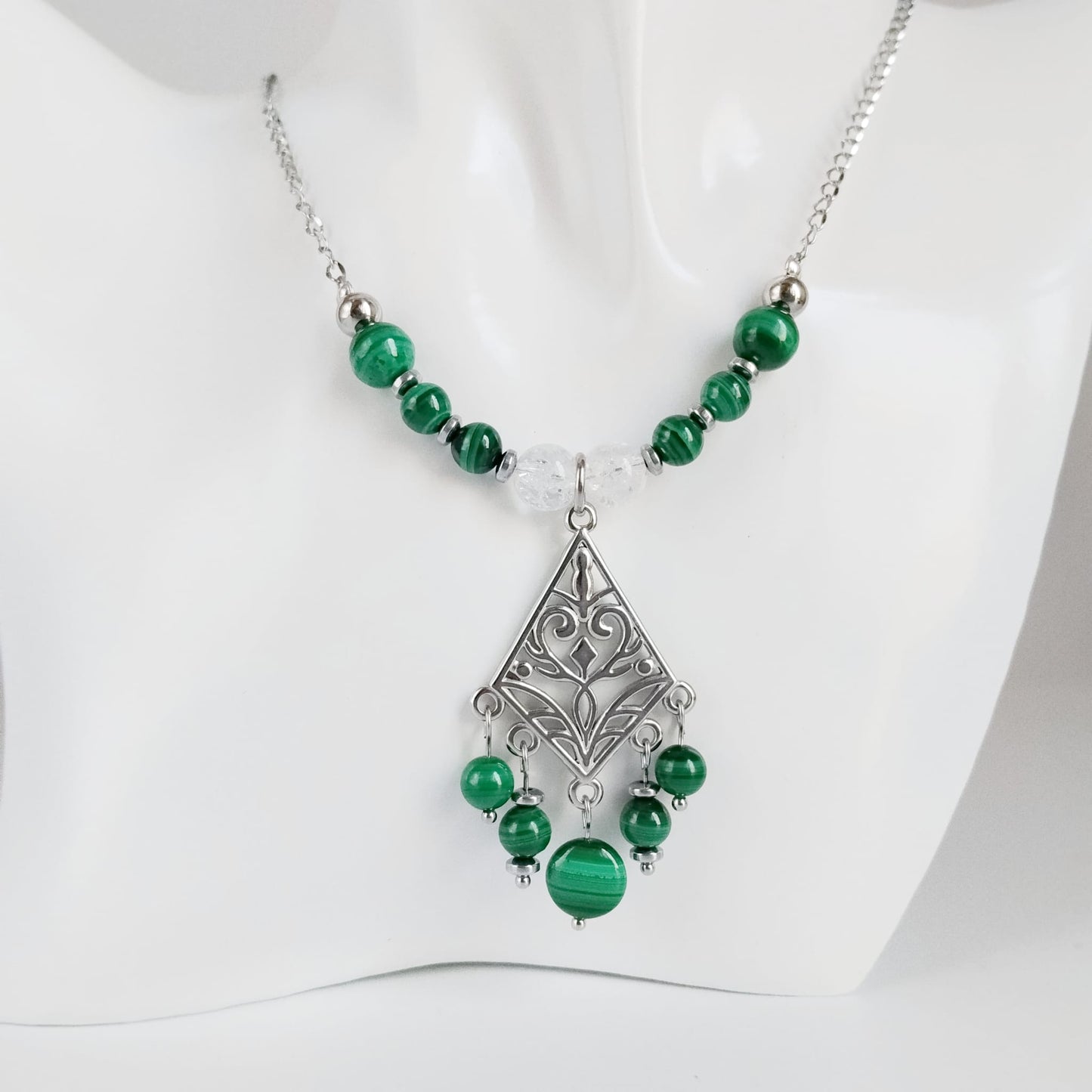 Collier en pierre naturelle - Malachite