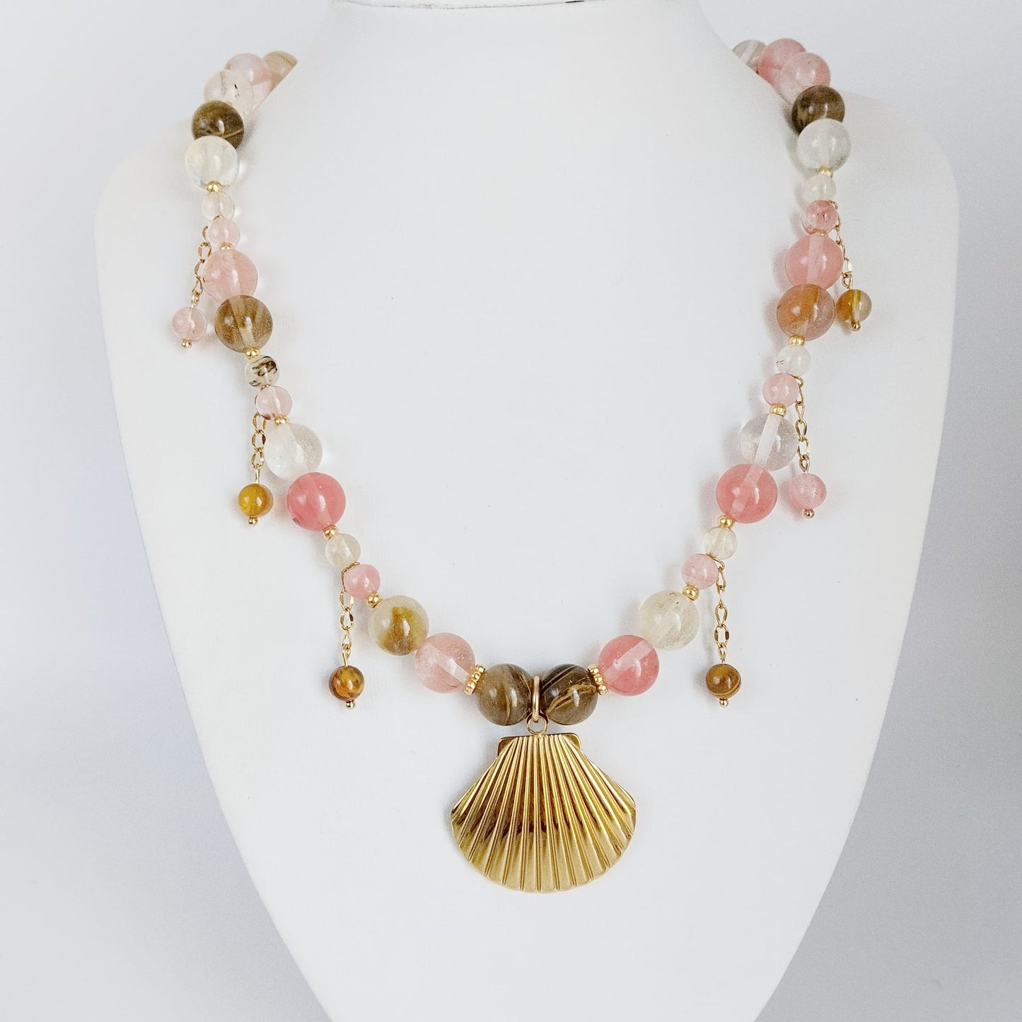 Collier en pierres naturelles - Tourmaline Melon d'Eau