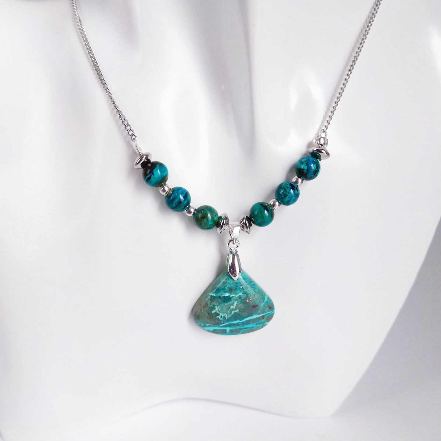 Colliers en pierres naturelles - Chrysocolle