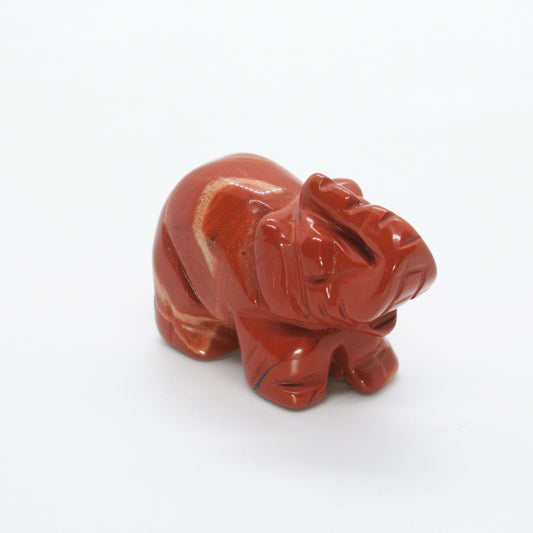 Figurine - Eléphant - Jaspe Rouge 40 mm