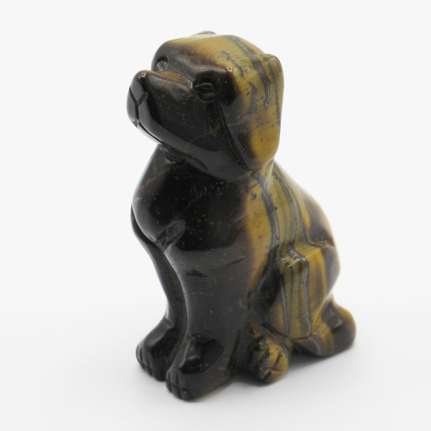 Figurine - Chien - Oeil de tigre 60 mm