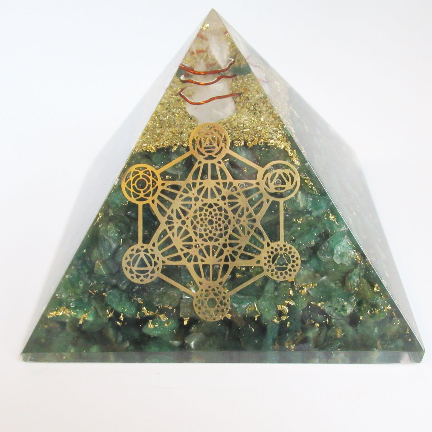 Orgonite Pyramide 75x75mm en pierres naturelles