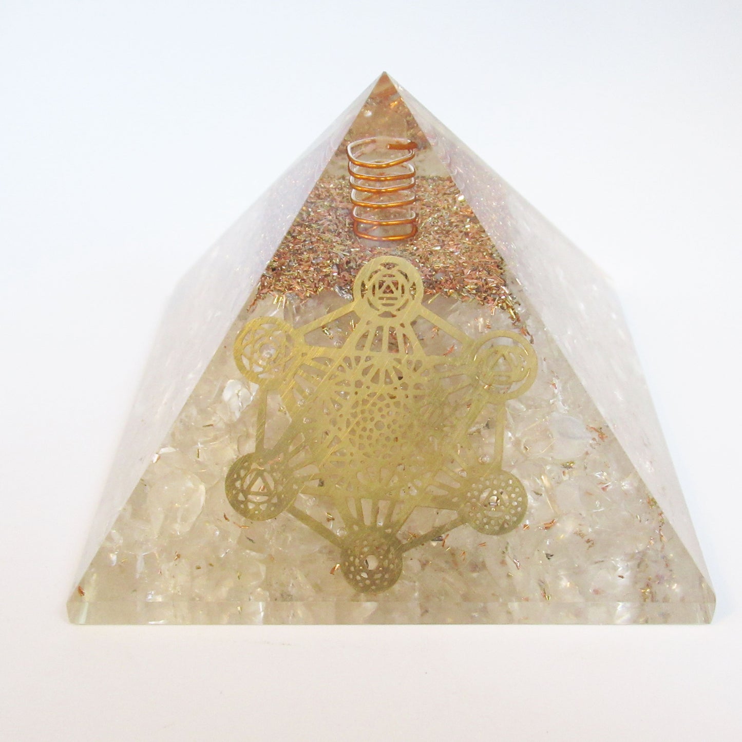 Orgonite Pyramide 75x75mm en pierres naturelles
