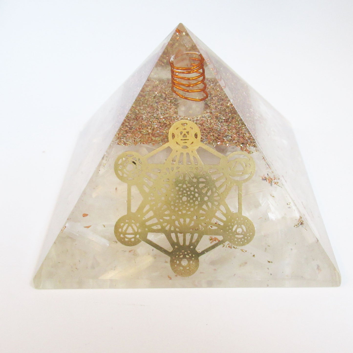 Orgonite Pyramide 75x75mm en pierres naturelles