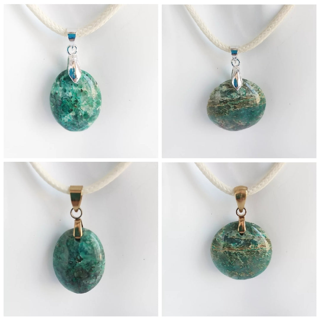 Pendentif en pierre naturelle - Chrysocolle