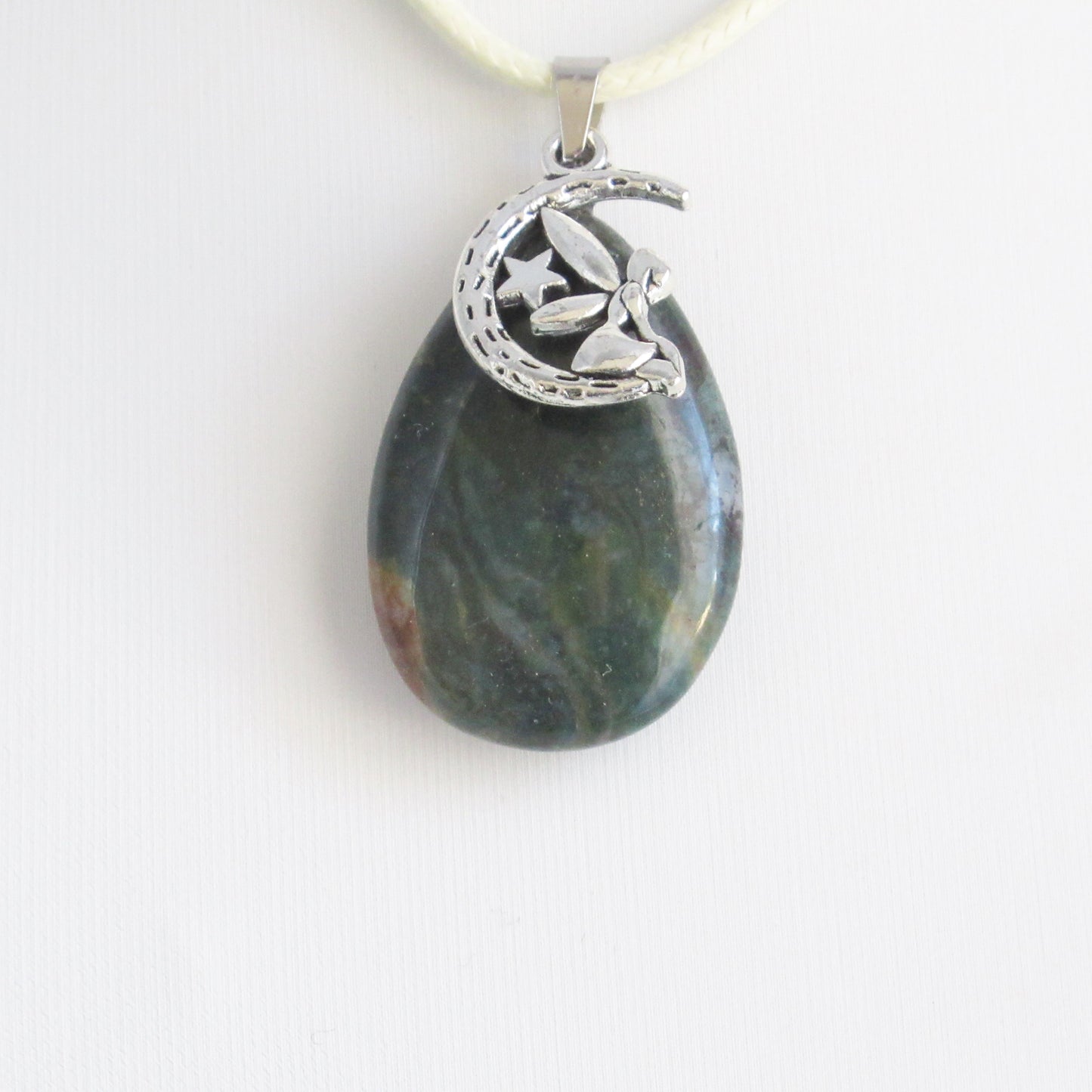 Pendentif en pierre naturelle - Goutte - Fée - Aventurine Verte - Quartz Rose - Jaspe Paysage - Sodalite - Oeil de Tigre - Labradorite - Agate Mousse