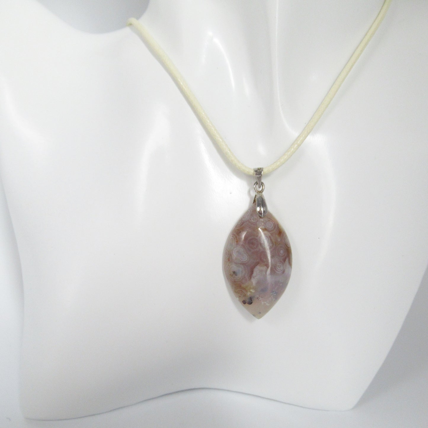 Pendentif en pierre naturelle - Jaspe Orbiculaire