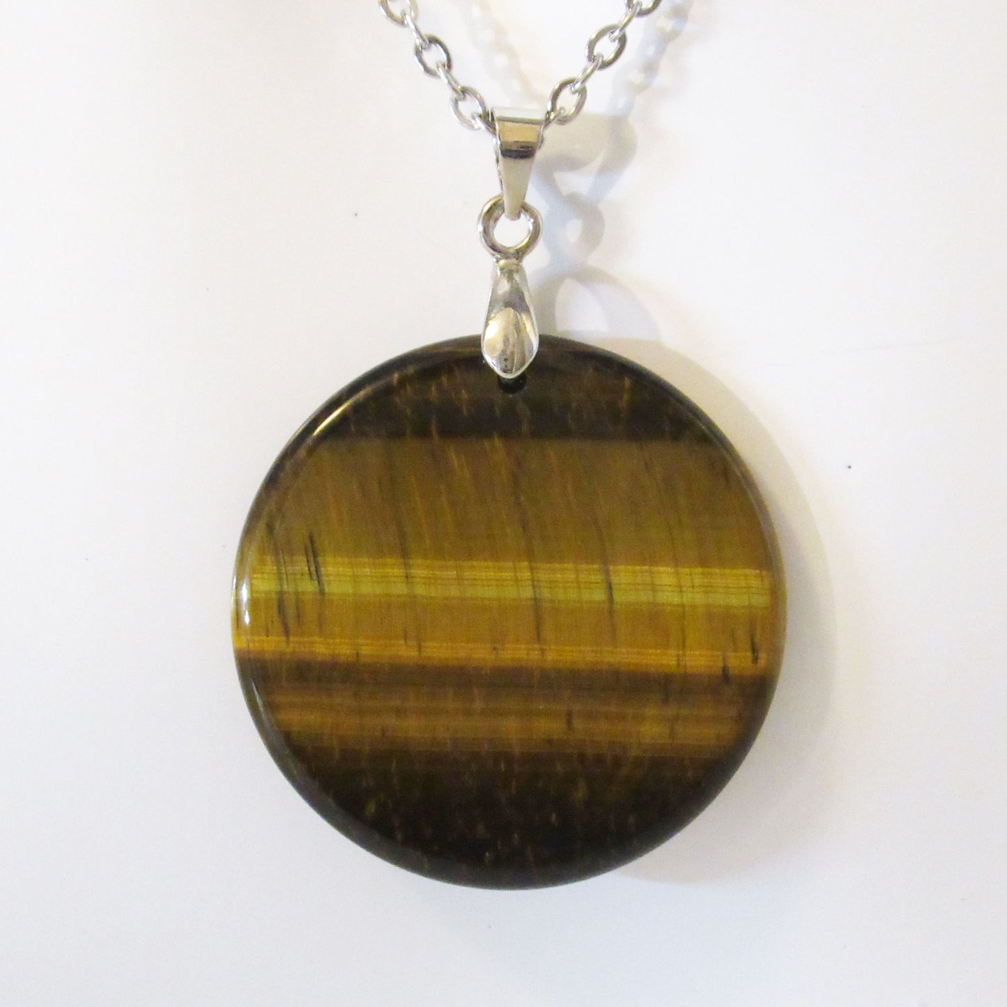 Pendentif Rond Femme/Homme en pierres naturelles - 30 mm