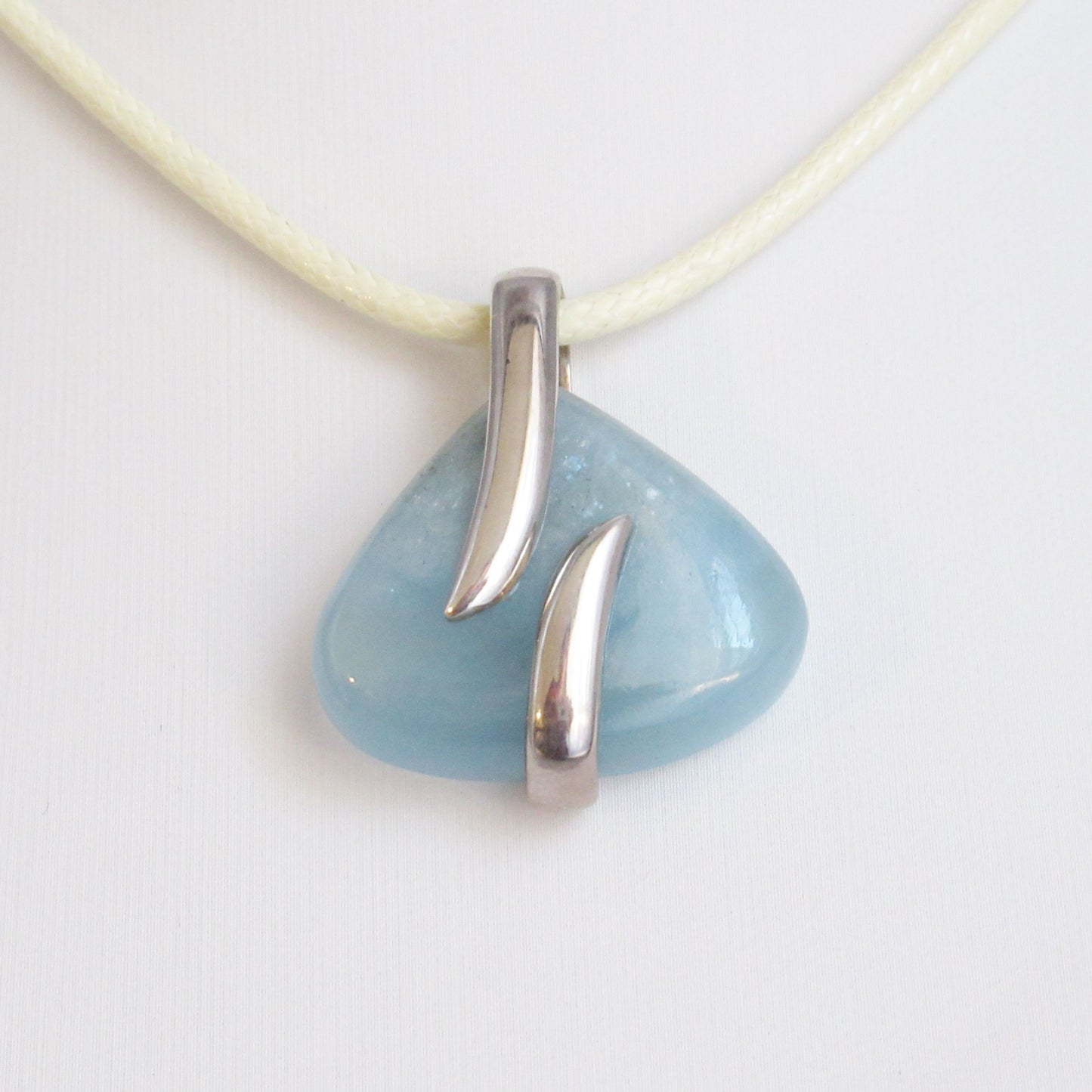 Pendentif en pierre naturelle - Opale Bleue des Andes - Argent 925