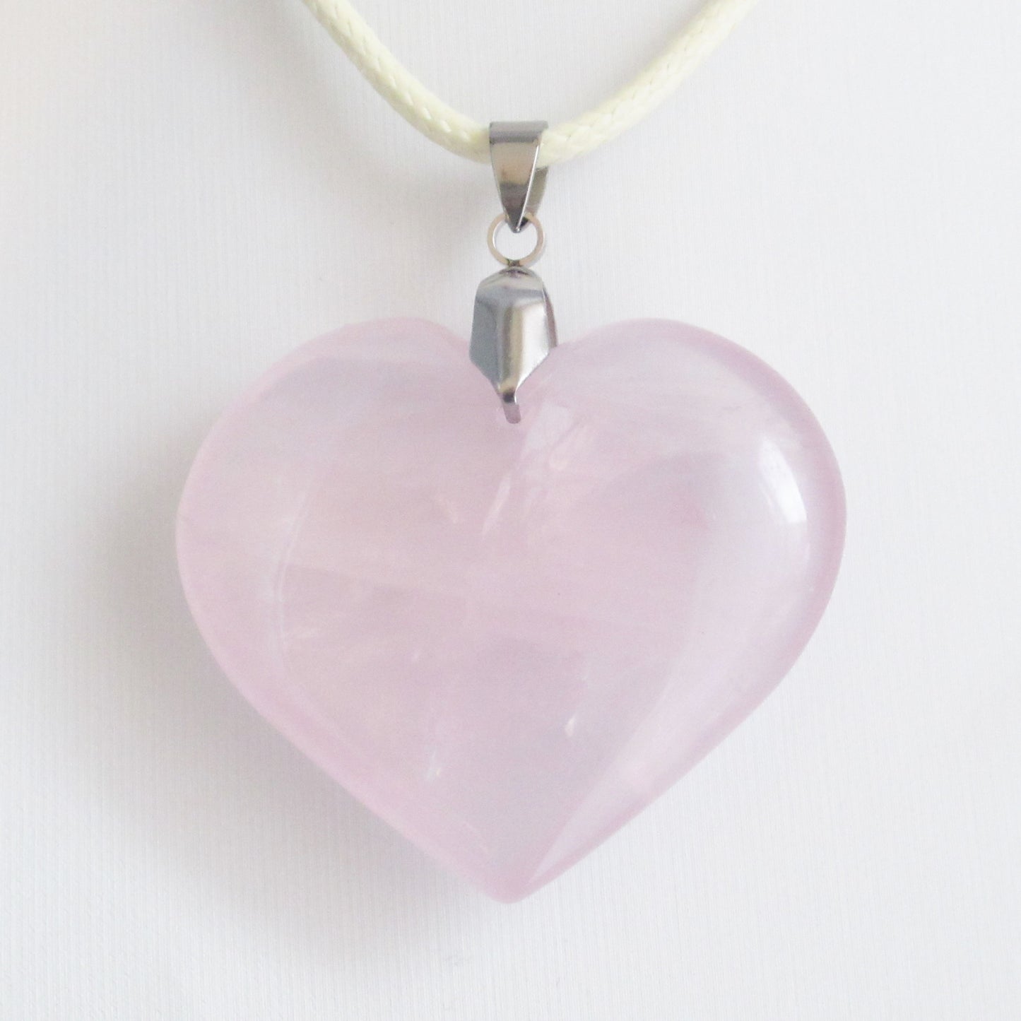 Pendentif en pierre naturelle - Quartz Rose