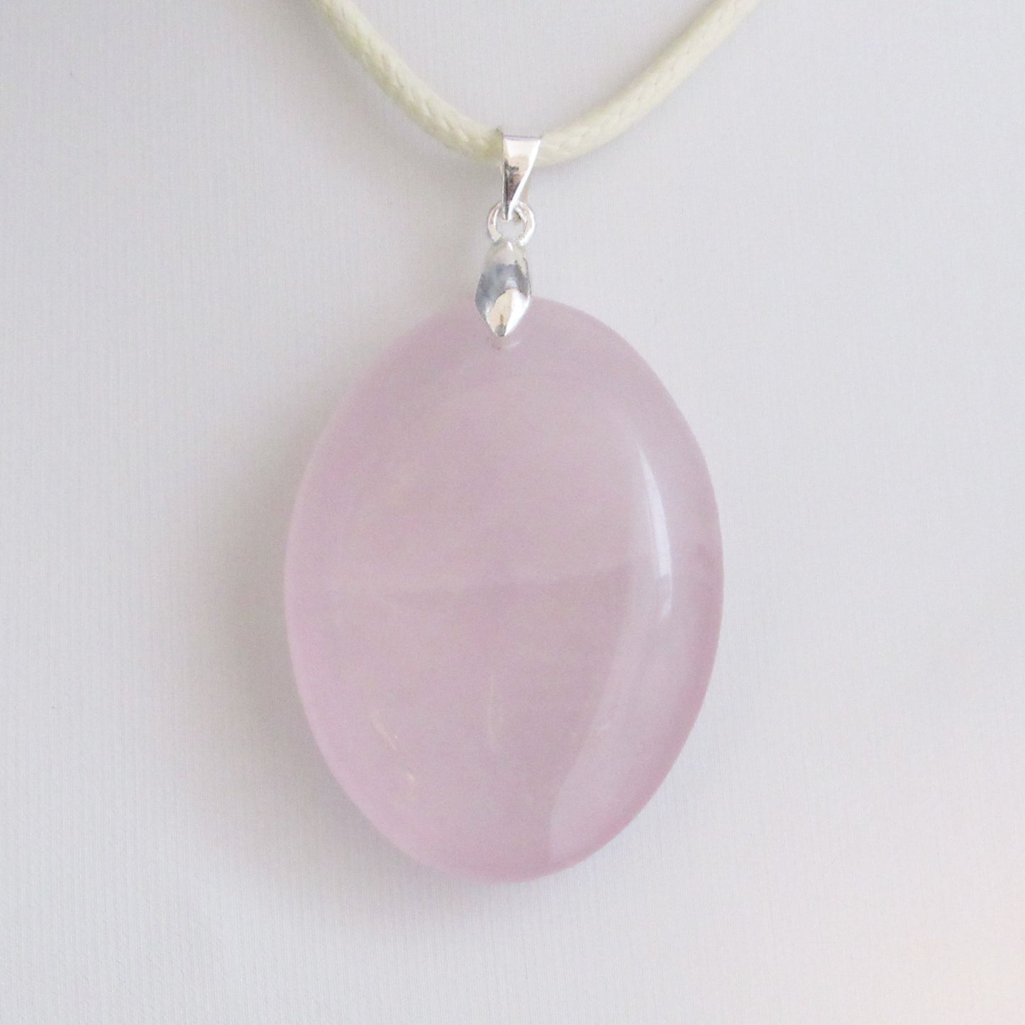 Pendentif en pierre naturelle - Quartz Rose