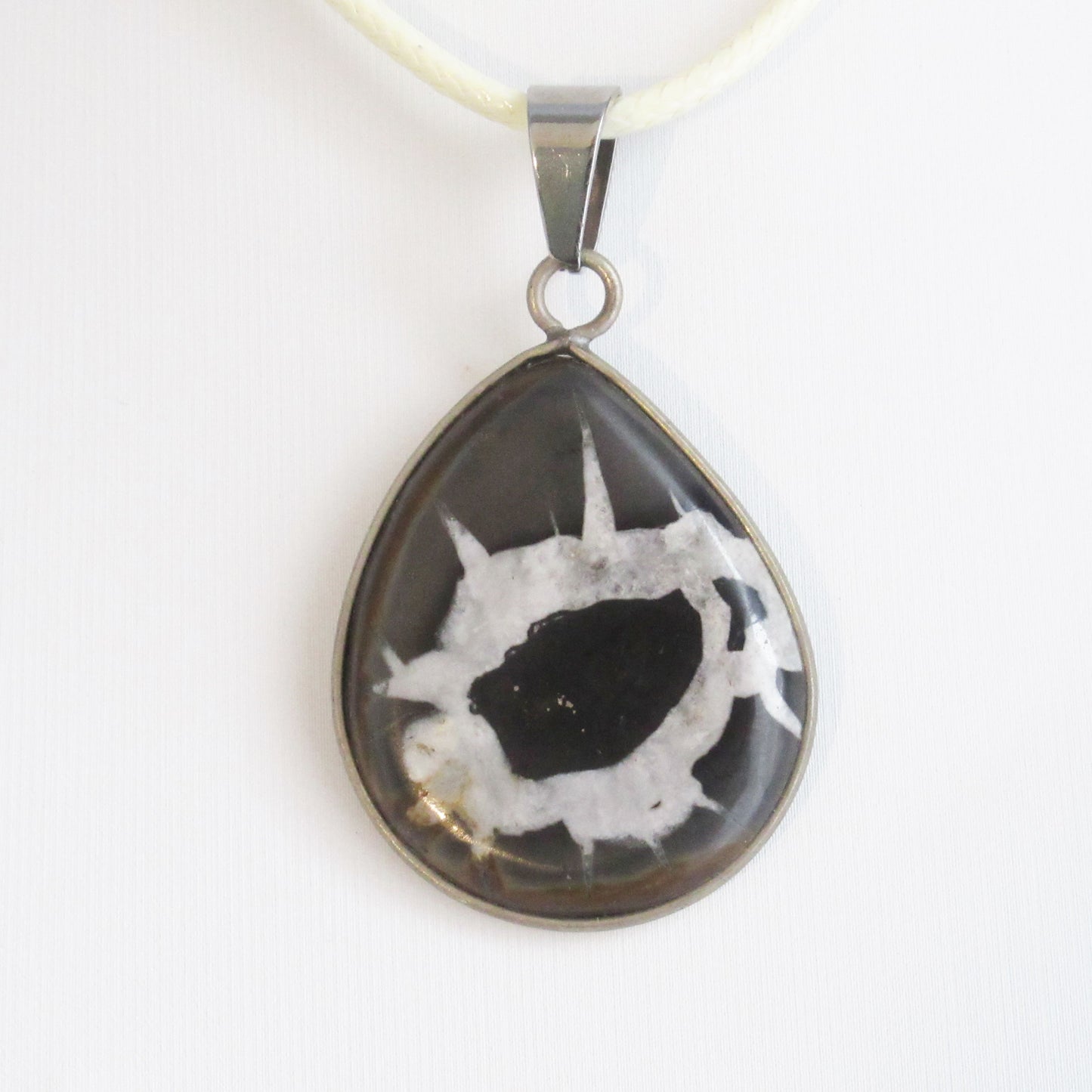 Pendentif en pierre naturelle - Septaria sauvage