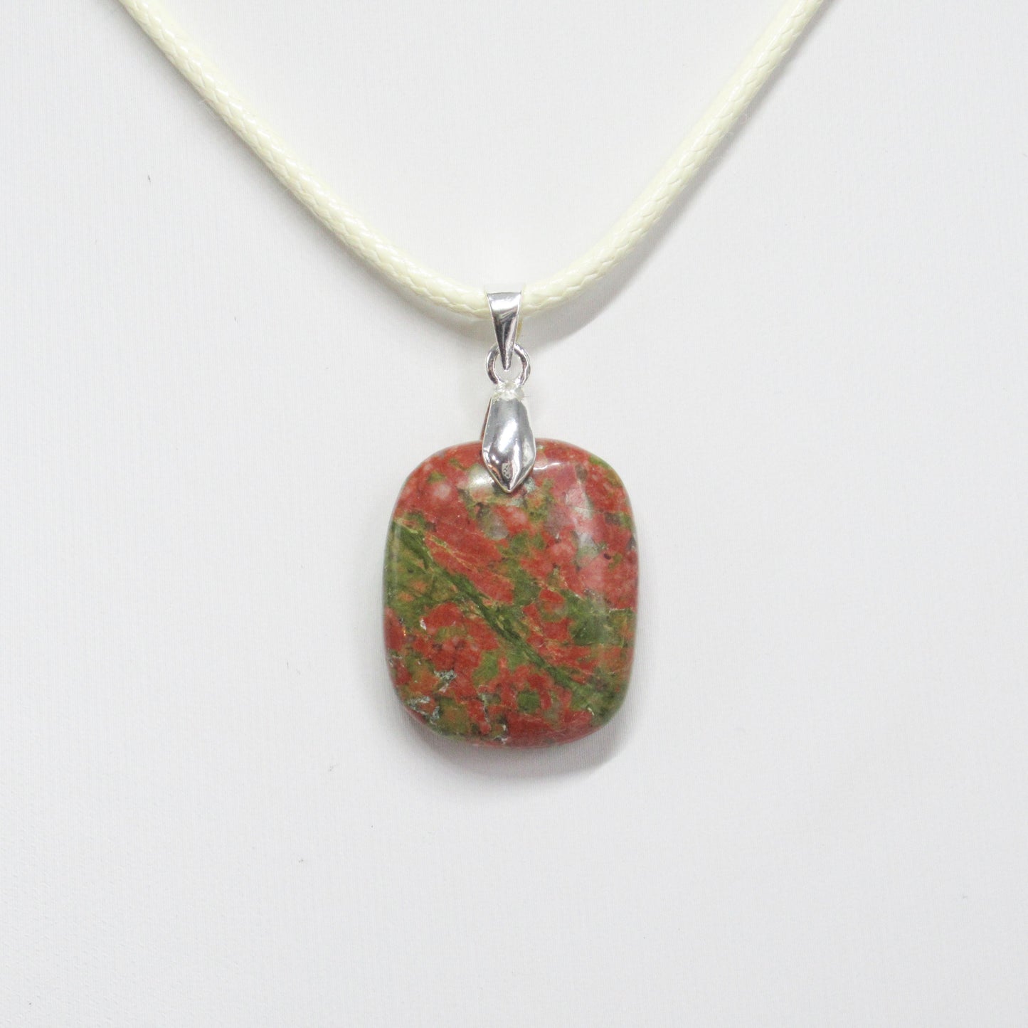Pendentif en pierre naturelle - Unakite