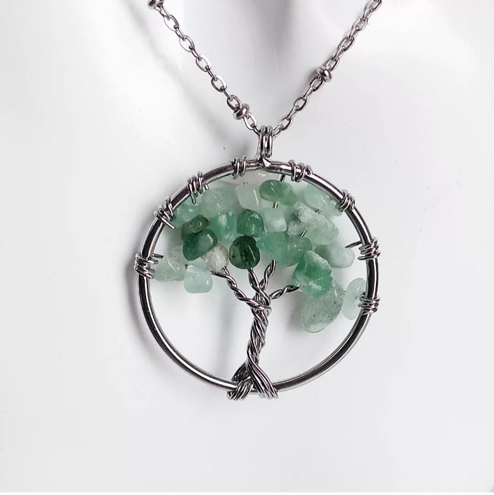 Pendentif en pierre naturelle - Arbre de vie