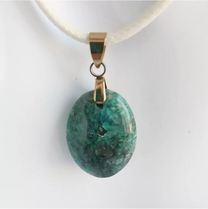 Pendentif en pierre naturelle - Chrysocolle