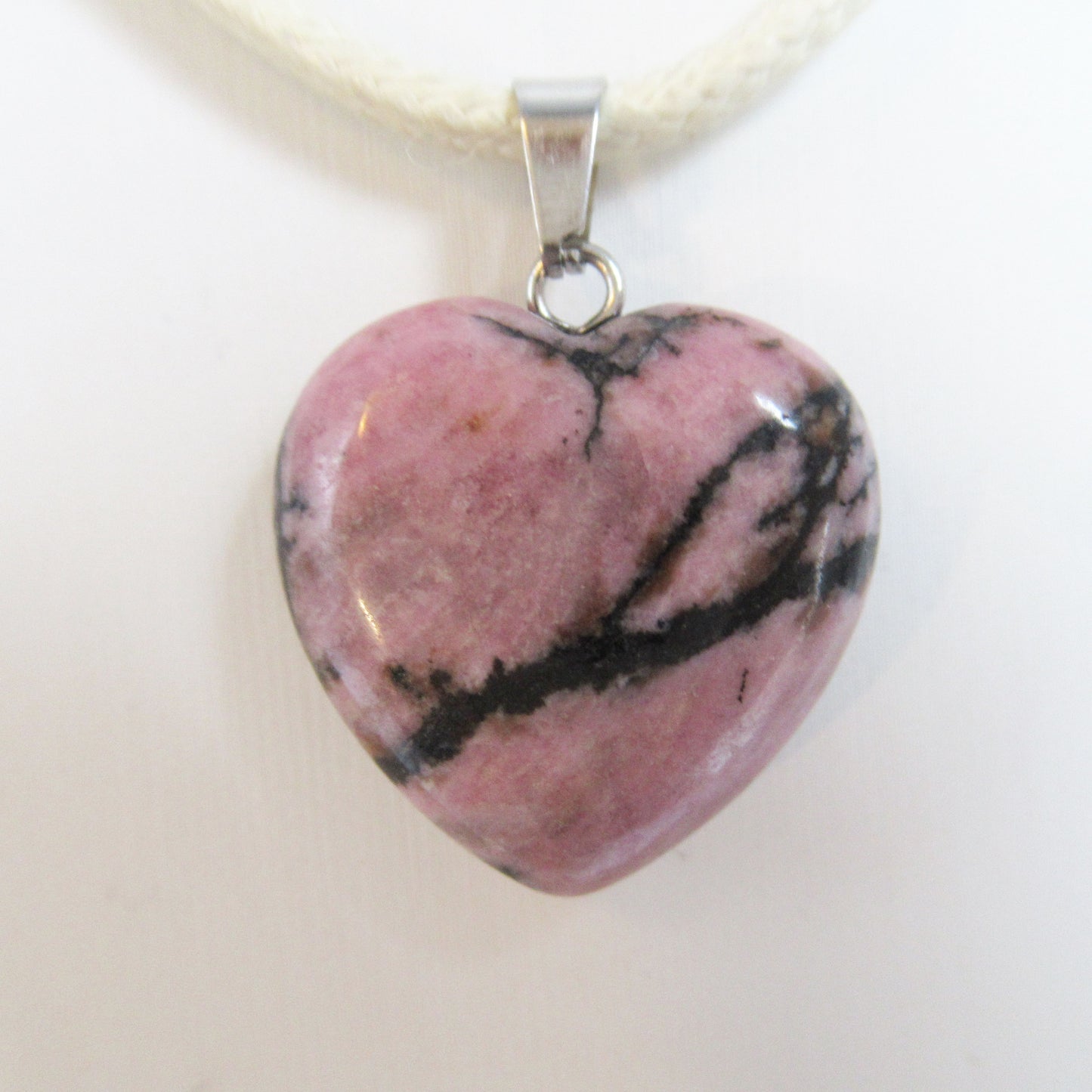 Pendentif en pierre naturelle - Coeur 20 mm