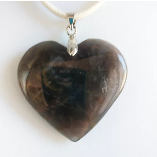 Pendentif en pierre naturelle - Pierre de Lune Noire