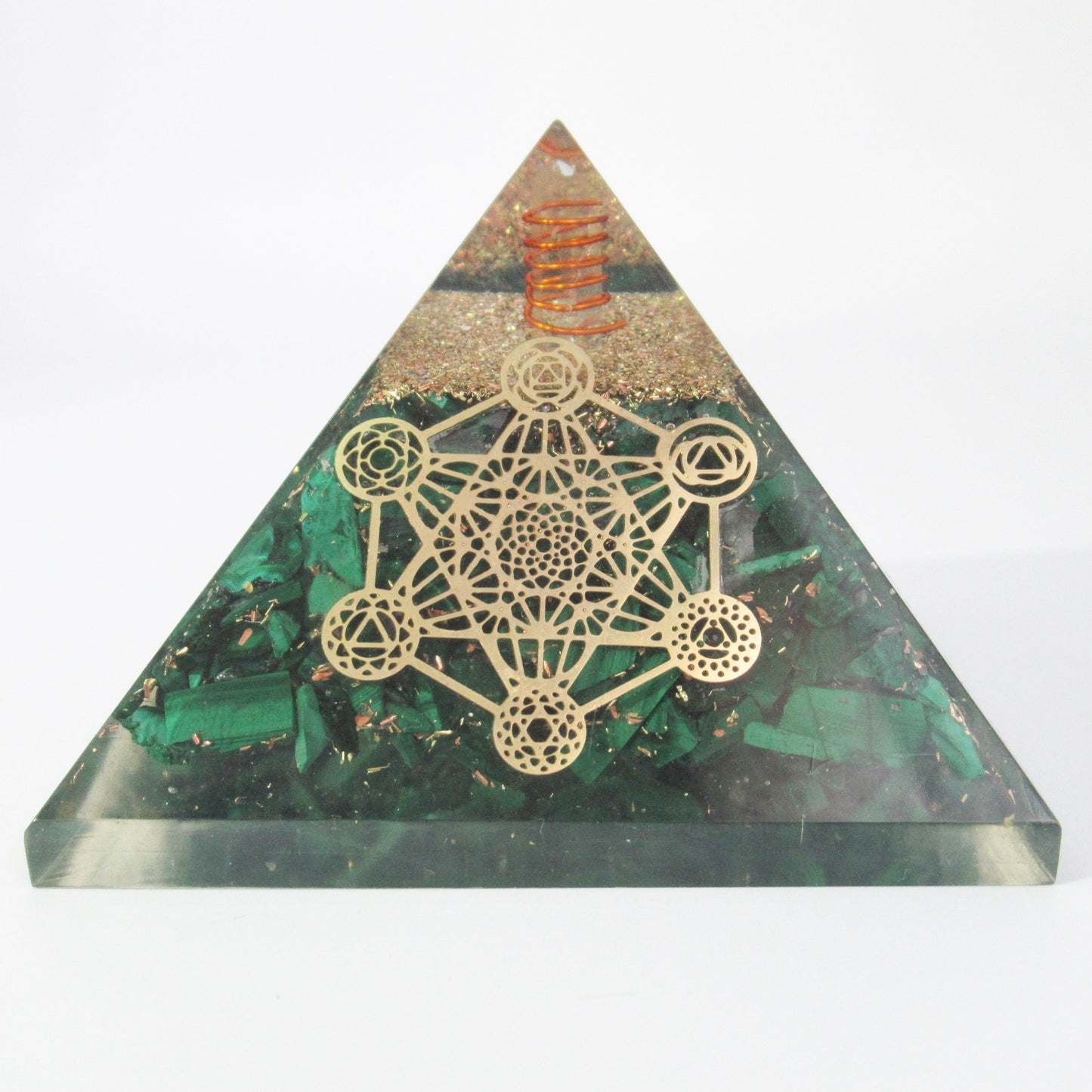 Orgonite Pyramide 75x75mm en pierres naturelles