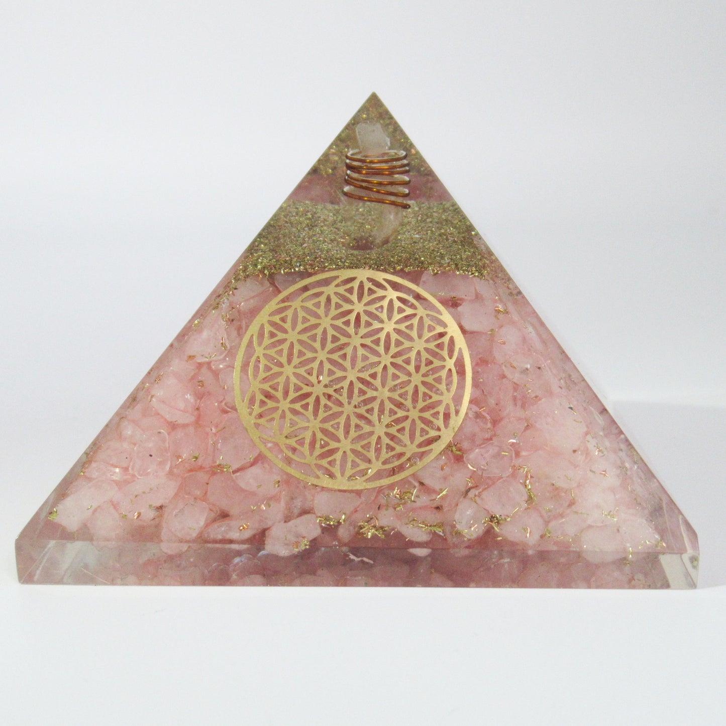 Orgonite Pyramide 75x75mm en pierres naturelles