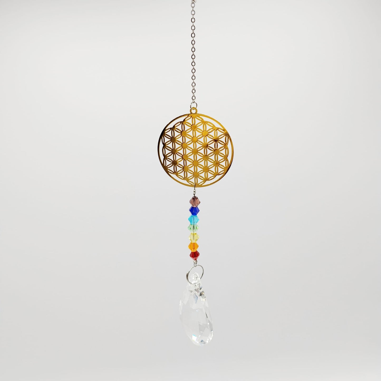 Suncatcher Fleur de Vie Dorée