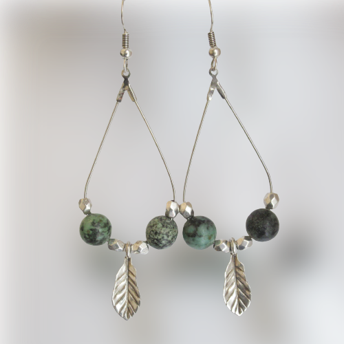 Boucles d'oreilles - Turquoise Africaine