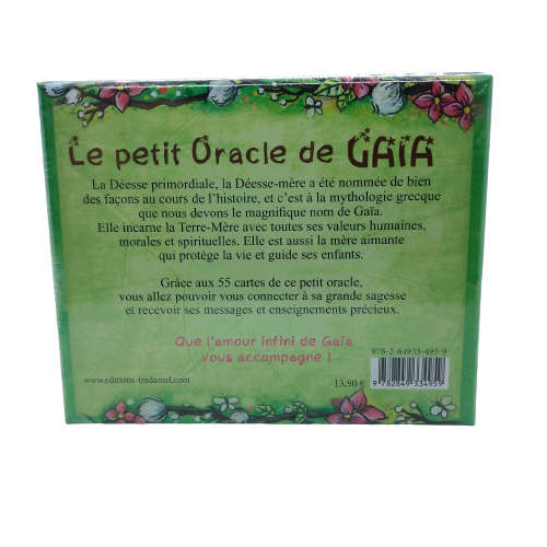 Monjolicaillou.fr - Le Petit ORACLE de GAÏA https://monjolicaillou.fr/products/le-petit-oracle-de-gaia Claire Duval La Déesse primordiale, la Déesse-mère a été nommé de bien des façons au cours de l'histoire, et c'est à la mythologie grecque que nous devons le magnifique nom de Gaïa.