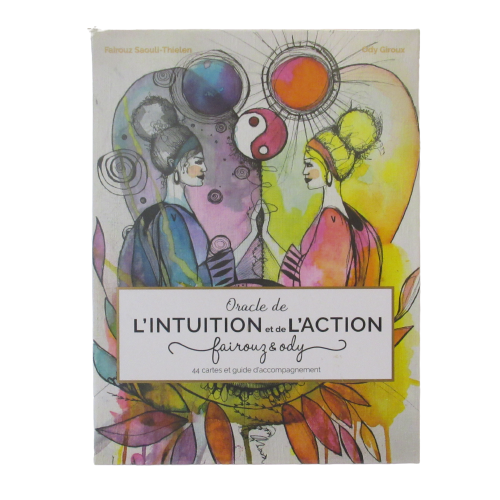 ORACLE de l'Intuition et de l'Action https://monjolicaillou.fr/products/oracle-de-lintuition-et-de-laction Fairouz Saouli-Thielen - Ody Giroux Votre intuition constitue une source précieuse d'informations, délivrées à tout moment par votre âme. En reliant ces messages à vos actes, vous serez enfin en harmonie avec vous-même et les autres. Cet oracle de 44 cartes
