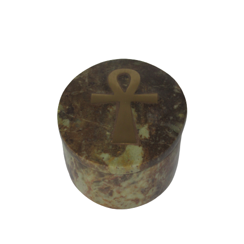 Boîte ovale en stéatite - Ankh