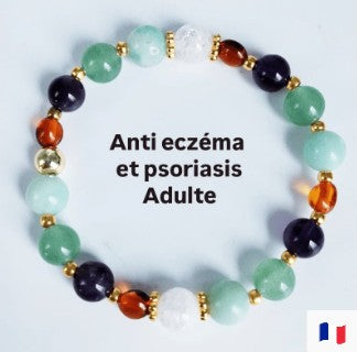 Bracelet anti eczéma et psoriasis Femme/Homme/Enfant en pierres naturelles