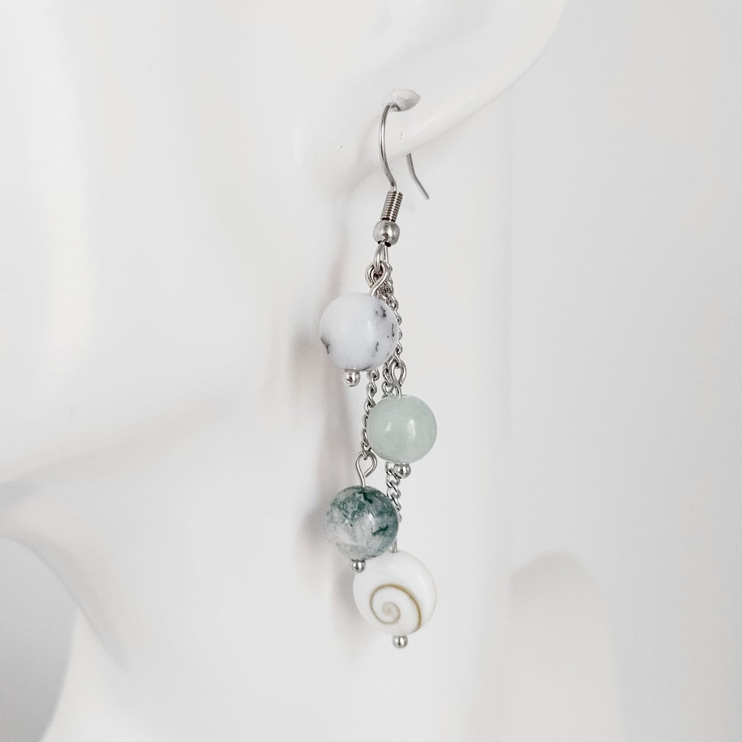 Boucles d'oreilles en pierres naturelles - Chance - Porte bonheur - Prospérité femme