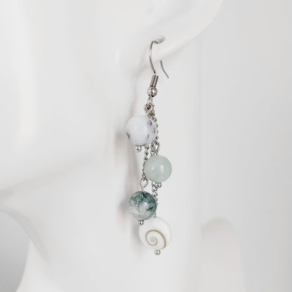 Boucles d'oreilles en pierres naturelles - Chance - Porte bonheur - Prospérité femme
