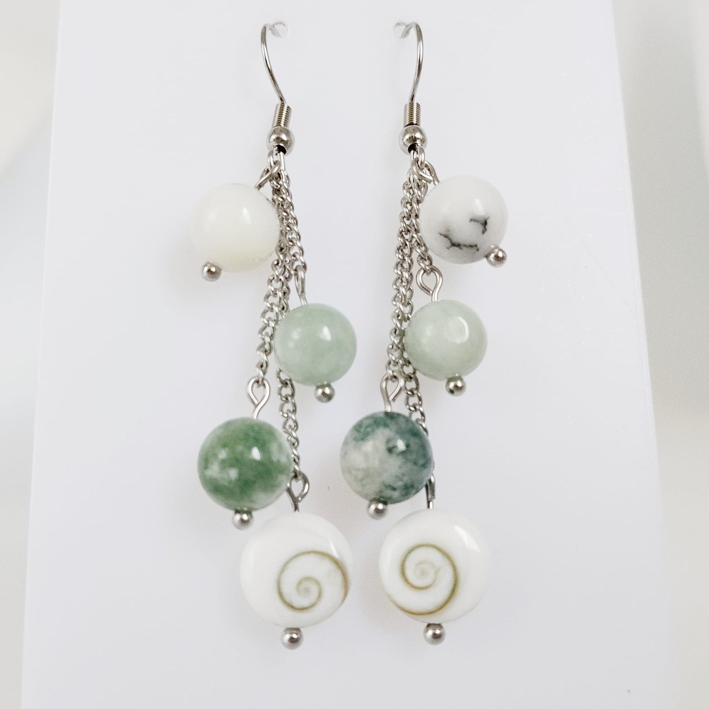 Boucles d'oreilles en pierres naturelles - Chance - Porte bonheur - Prospérité femme