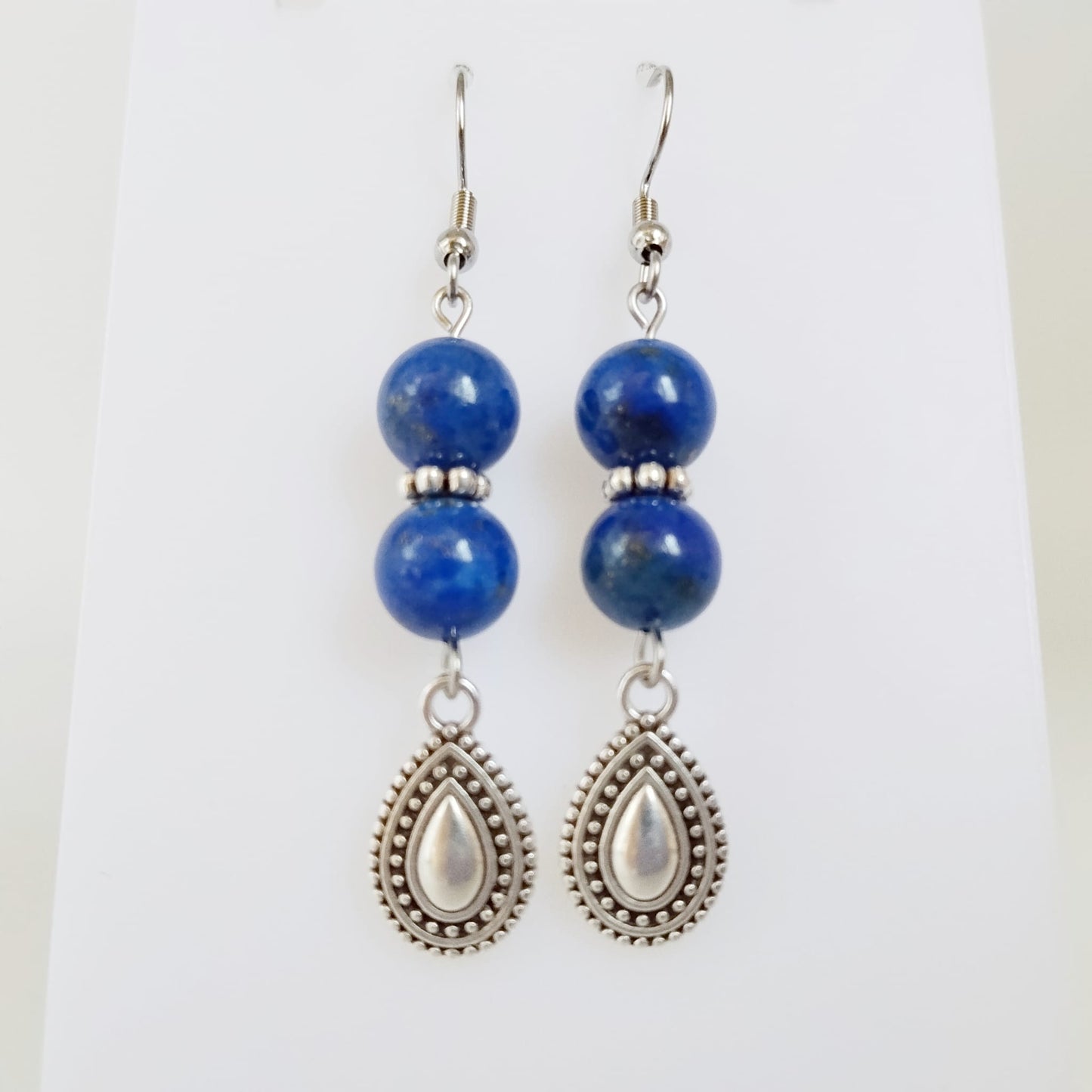 Boucles d'oreilles en pierres naturelles - Lapis Lazuli - Goutte