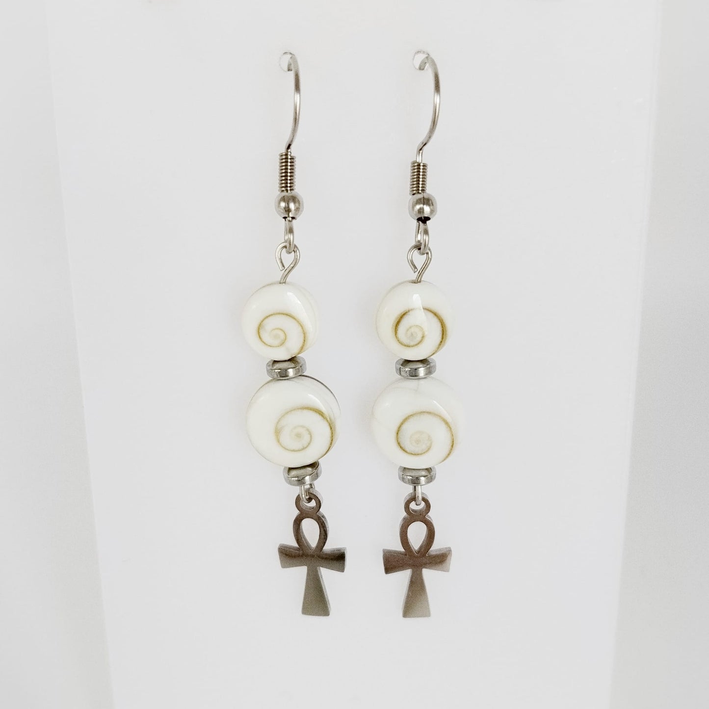 Boucles d'oreilles en pierres naturelles - Oeil de Sainte Lucie