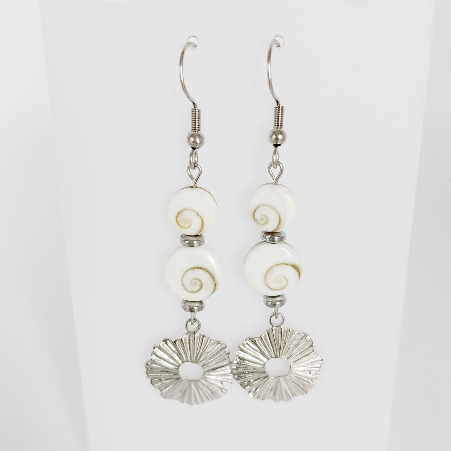 Boucles d'oreilles en pierres naturelles - Oeil de Sainte Lucie