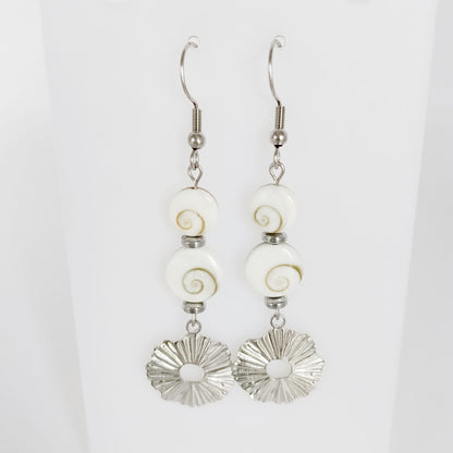 Boucles d'oreilles en pierres naturelles - Oeil de Sainte Lucie