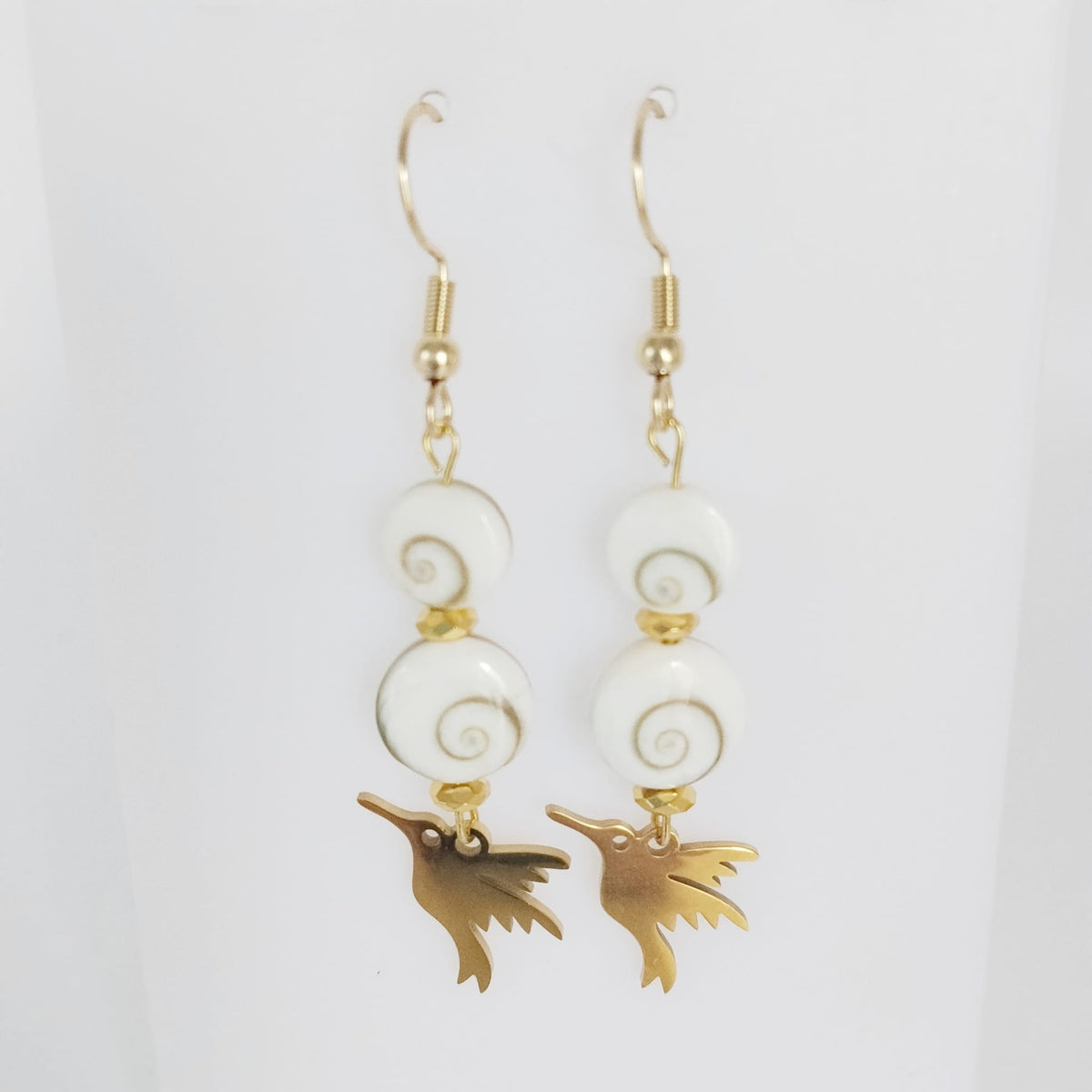 Boucles d'oreilles en pierres naturelles - Oeil de Sainte Lucie