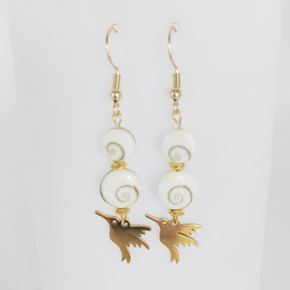 Boucles d'oreilles en pierres naturelles - Oeil de Sainte Lucie