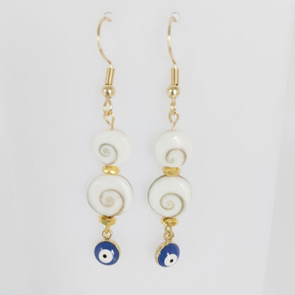Boucles d'oreilles en pierres naturelles - Oeil de Sainte Lucie