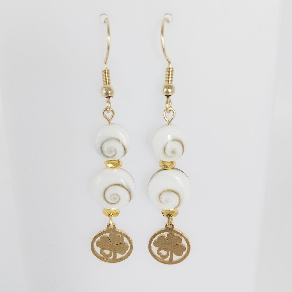 Boucles d'oreilles en pierres naturelles - Oeil de Sainte Lucie
